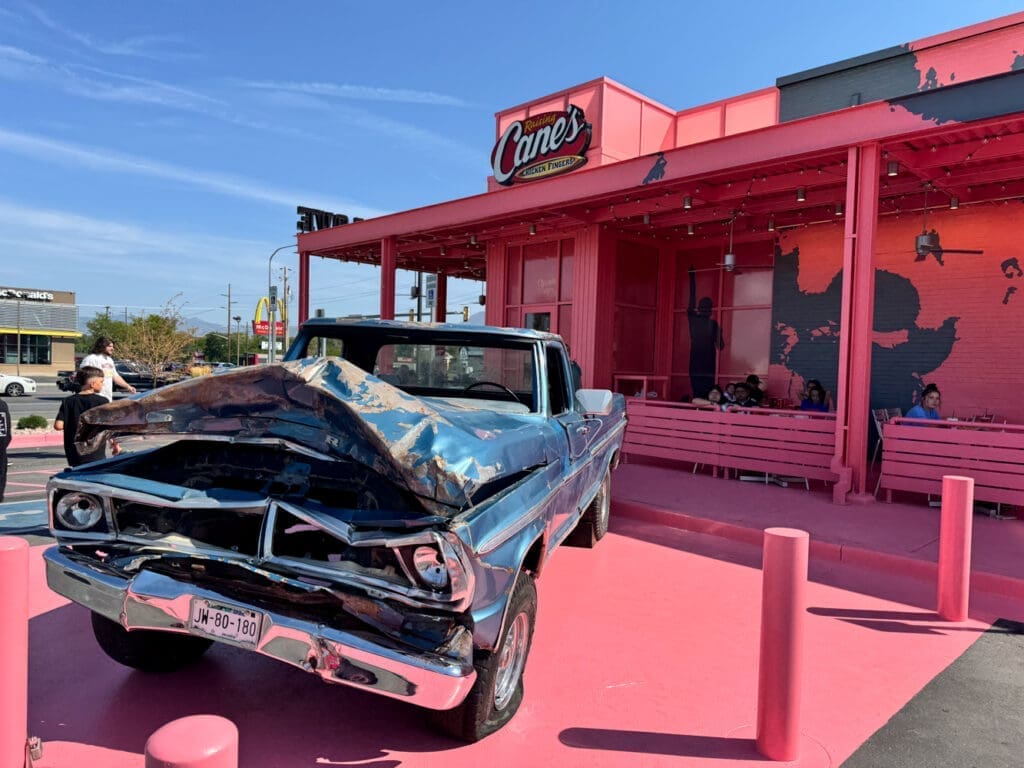 Post Malone’s F-1 Trillion Truck Arrives at Midvale Raising Cane’s